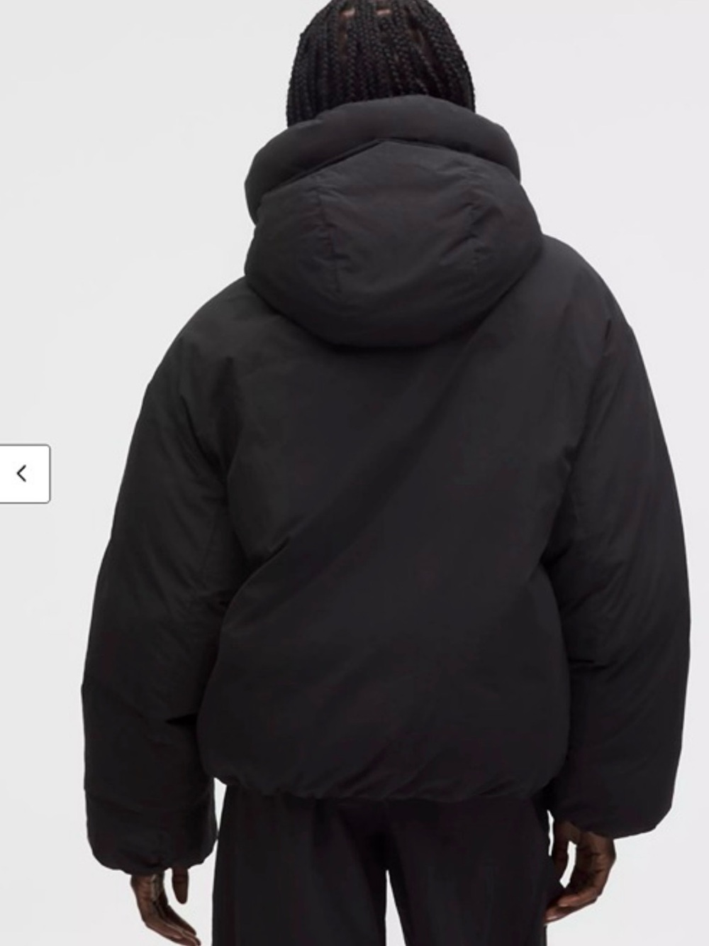 lululemon athletica Women's Black Oversized Bubble-Hem Puffer Jacket with Hood - Picture 3 of 11